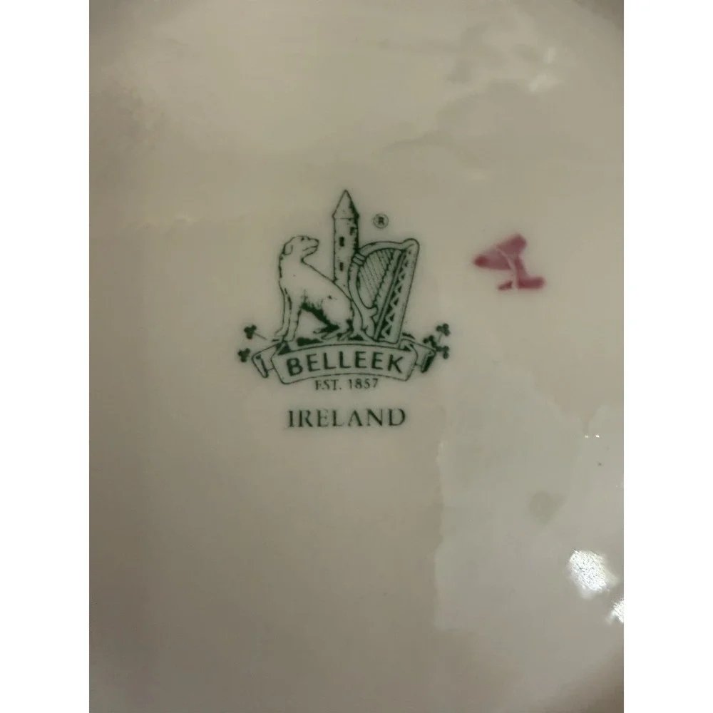 Vintage Belleek Irish SERENITY Tulip Votive Candleholder Mint!